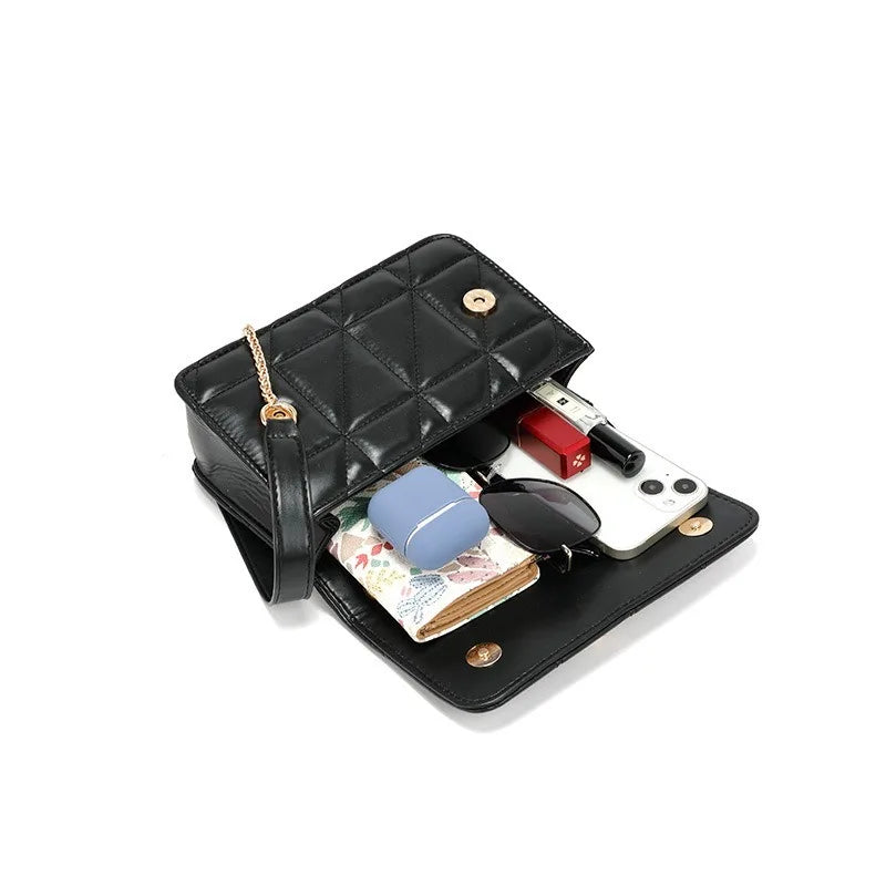 All Leather  Fragrant Style Chain  Crossbody Bag. New design.