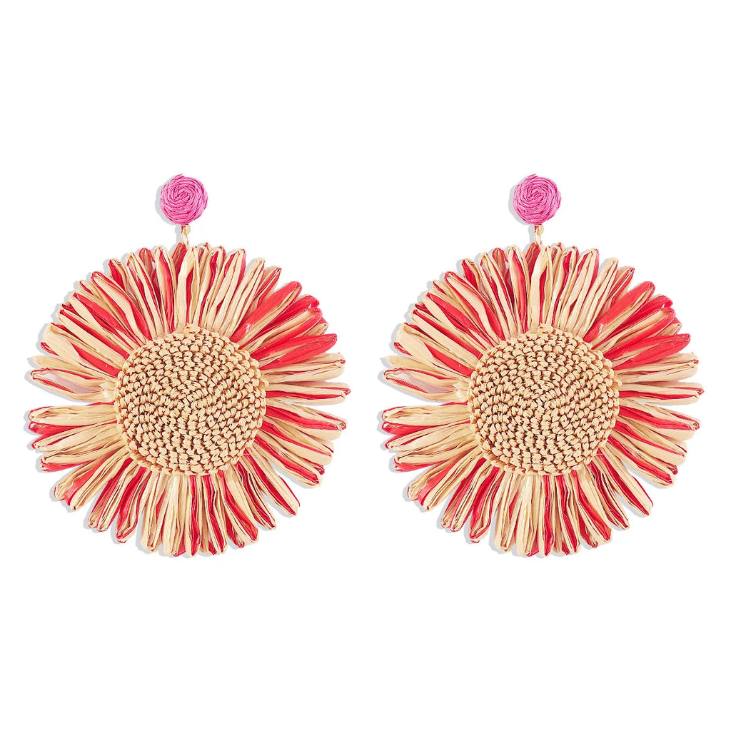 Boho Sunflower Dangle Earrings