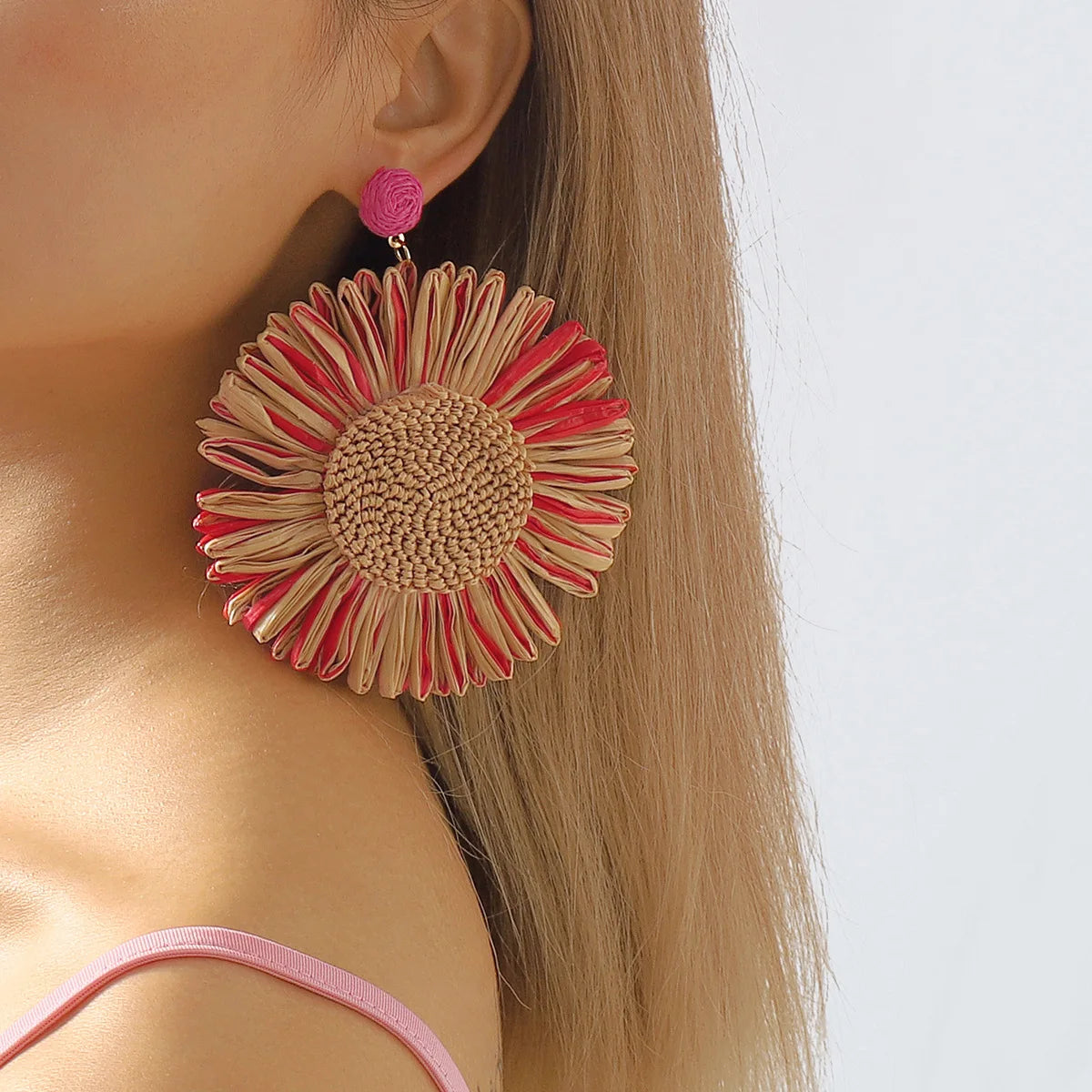 Boho Sunflower Dangle Earrings