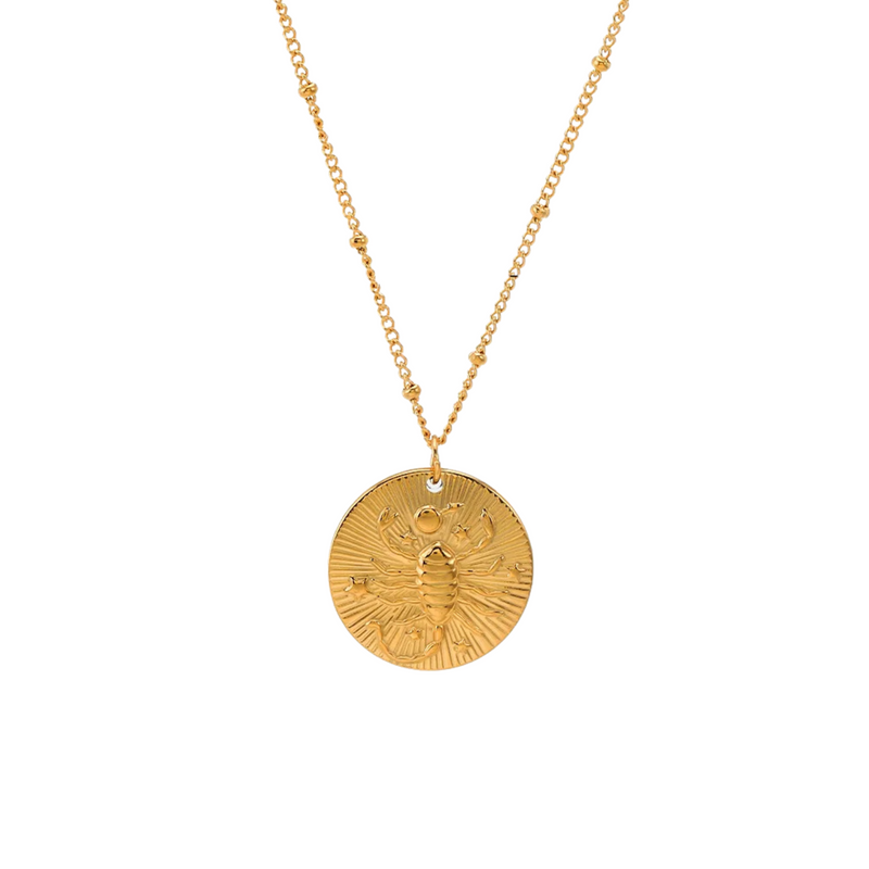 Zodiac Golden Amulet Necklace