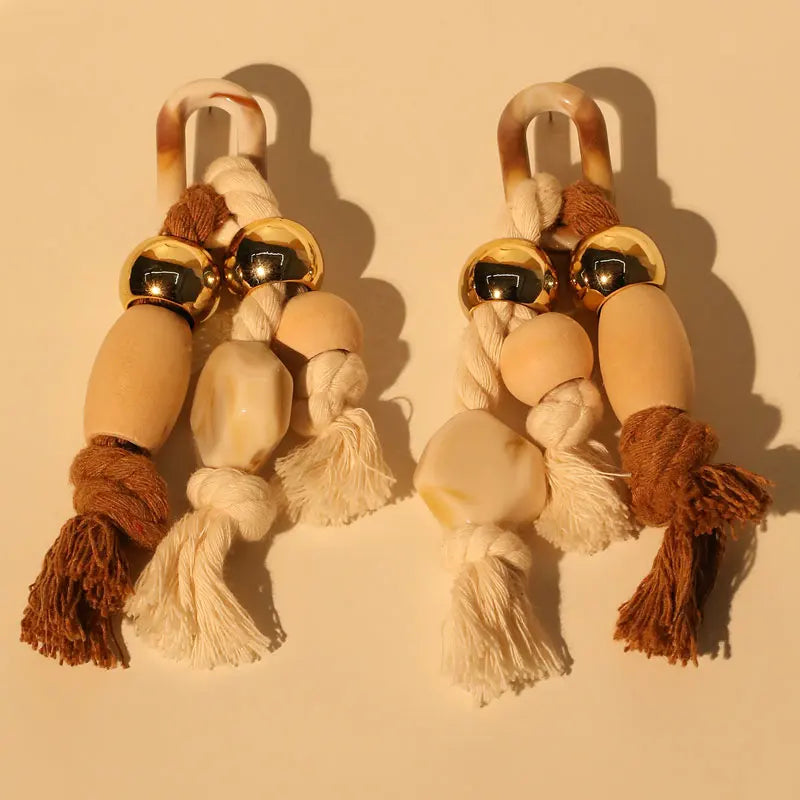 Handmade Beaded Tassel Earrings