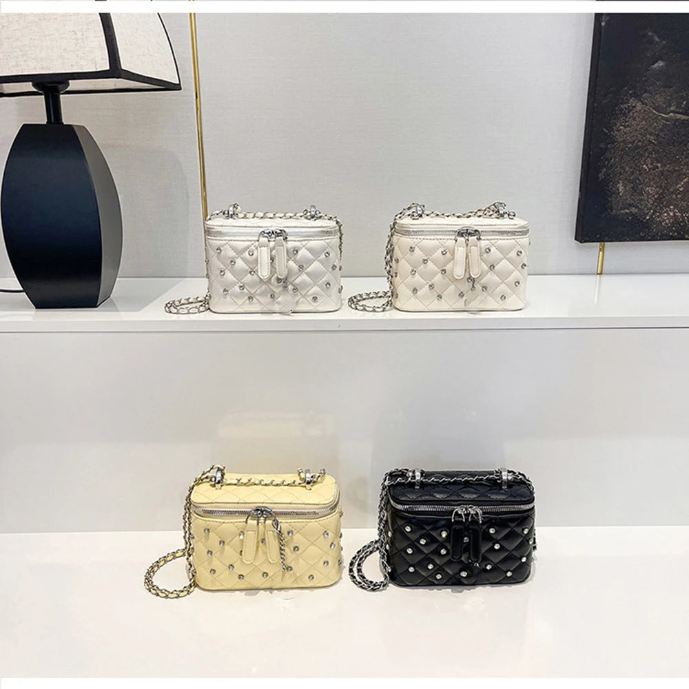 A Chain Leather Handbag. Spring Summer Female Crossbody Bag