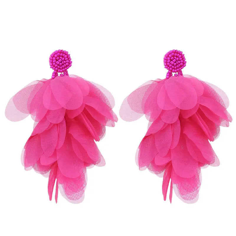 Bohemian Flower Tassel Earrings