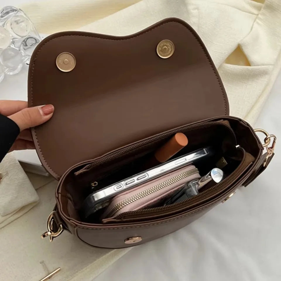 Leather Luxury Handbag. Shoulder Crossbody Handbag