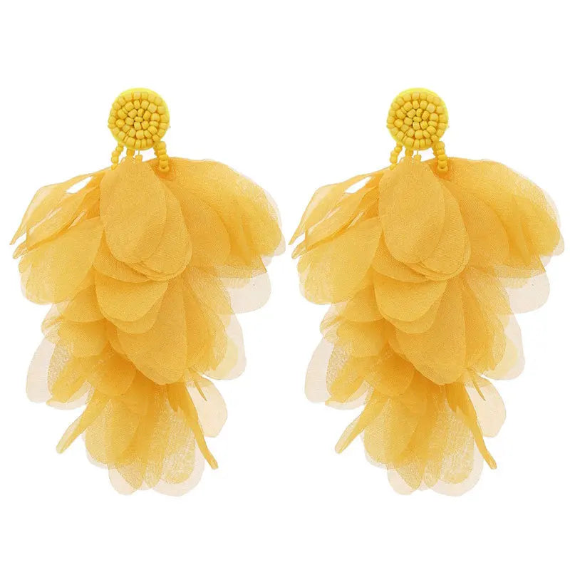 Bohemian Flower Tassel Earrings