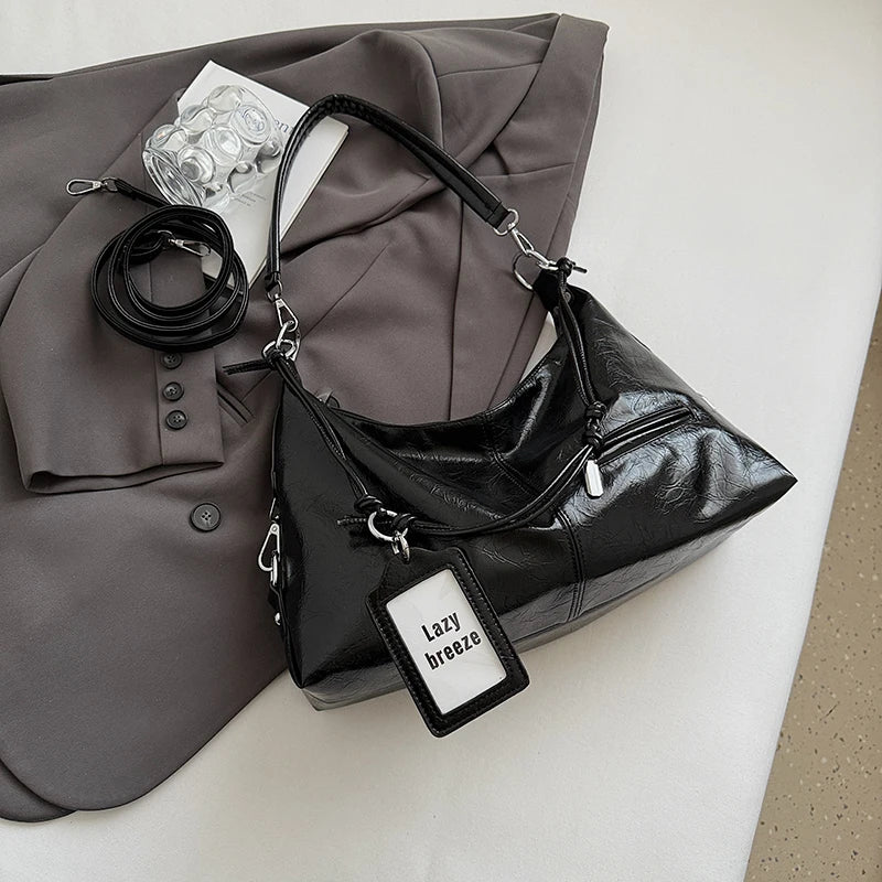 LEFTSIDE PU Leather Shoulder Bags for Women 2025 Luxury Designer Crossbody Bag Females Fashion Underarm Bags Handbags and Purses