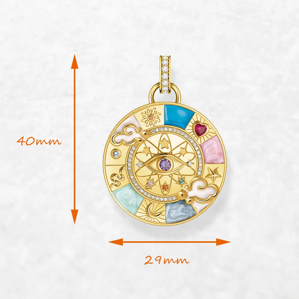 Vintage Wheel of Fortune Pendant