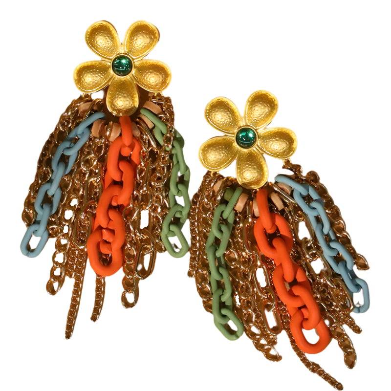 Flower Chain Earring