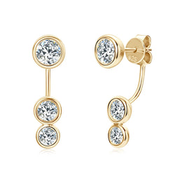 Moissanite Diamond Ear Jacket Earrings