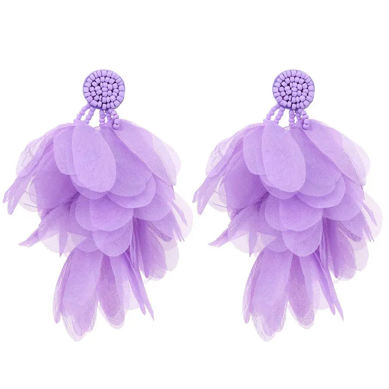 Bohemian Flower Tassel Earrings
