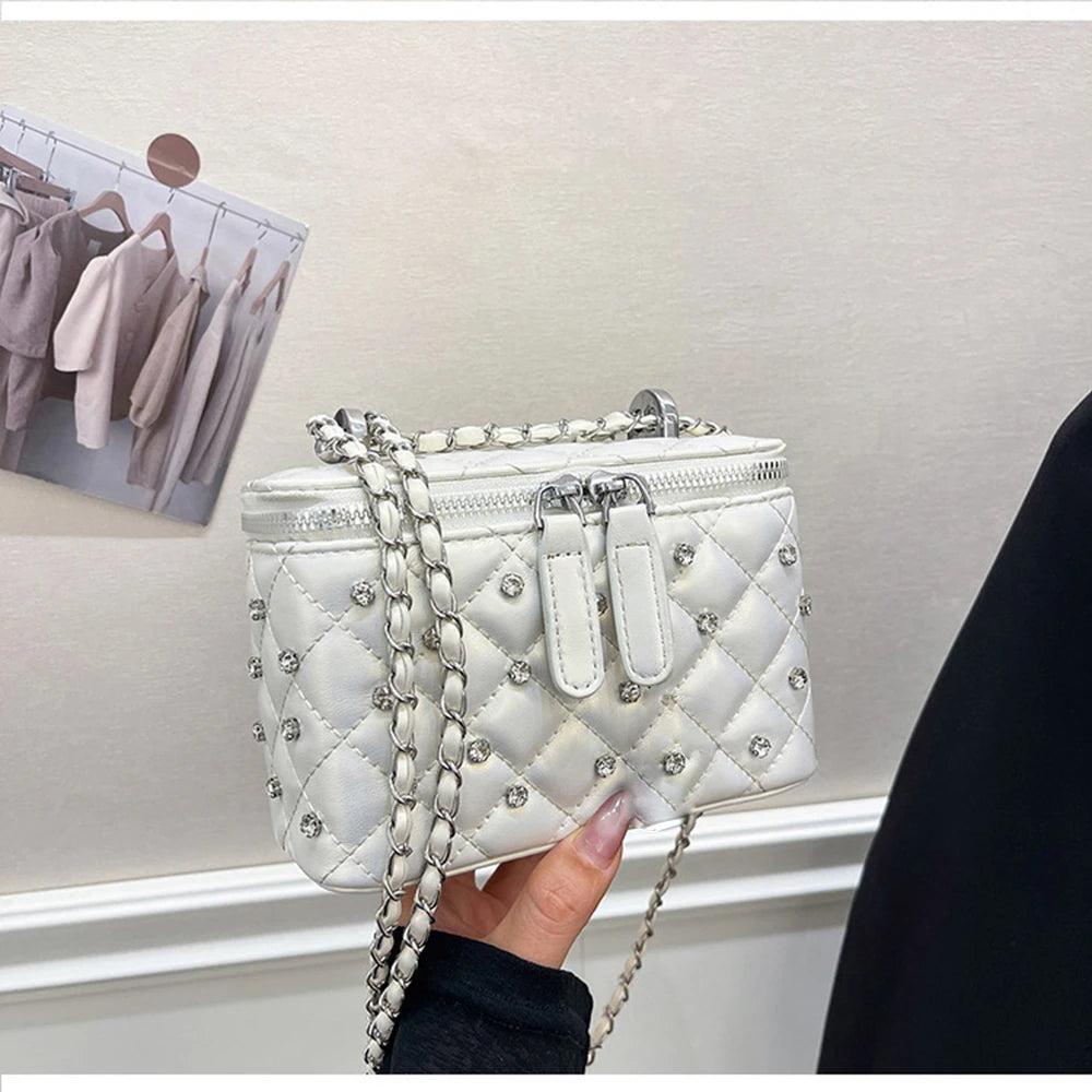 A Chain Leather Handbag. Spring Summer Female Crossbody Bag