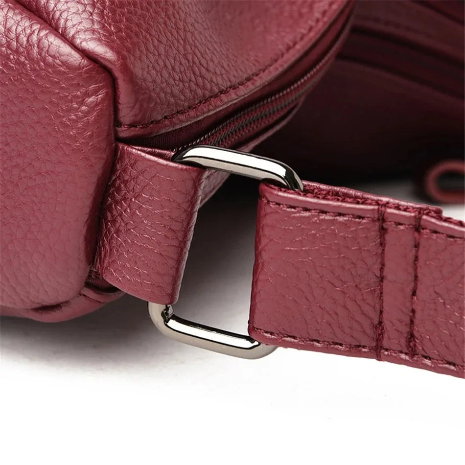 Leather Luxury Handbag. Shoulder Crossbody Handbag