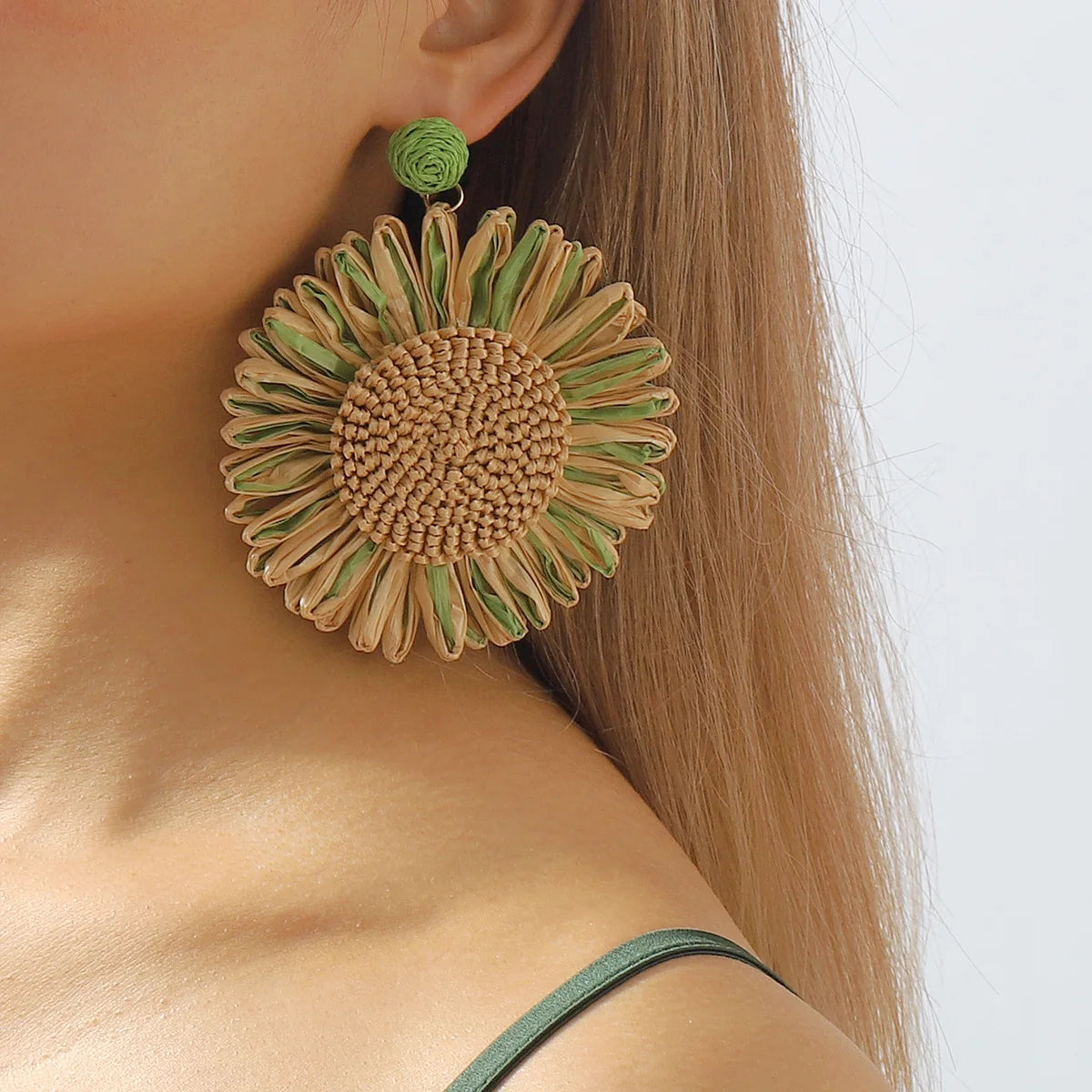 Boho Sunflower Dangle Earrings