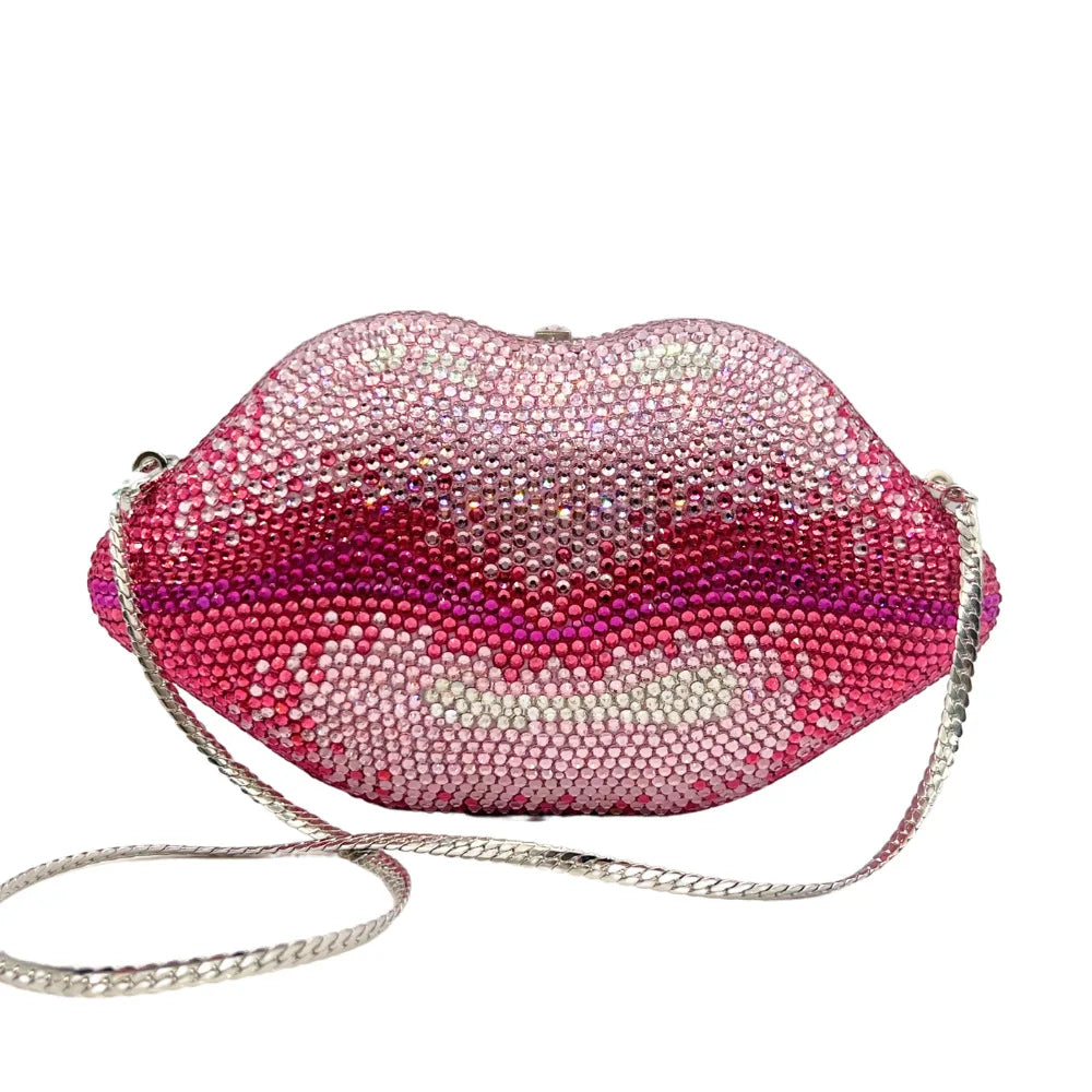 Lip Shaped Rhinestone Evening Bag. Luxury, Gorgeous and Unique