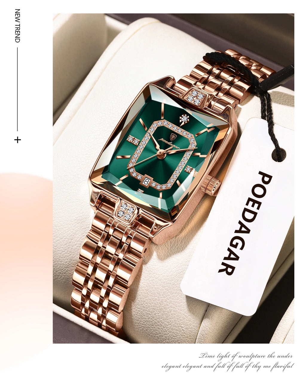 Luxury Ladies Wristwatch. Waterproof and Stainless Steel