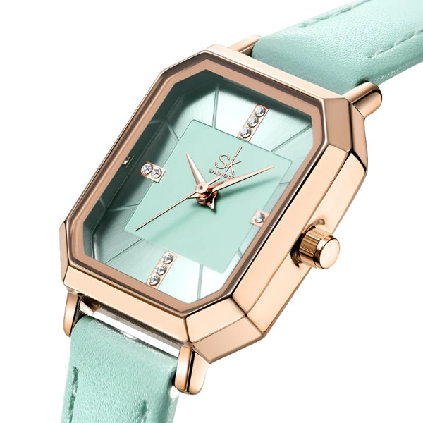 Luxury Quartz Watch with Leather Strap