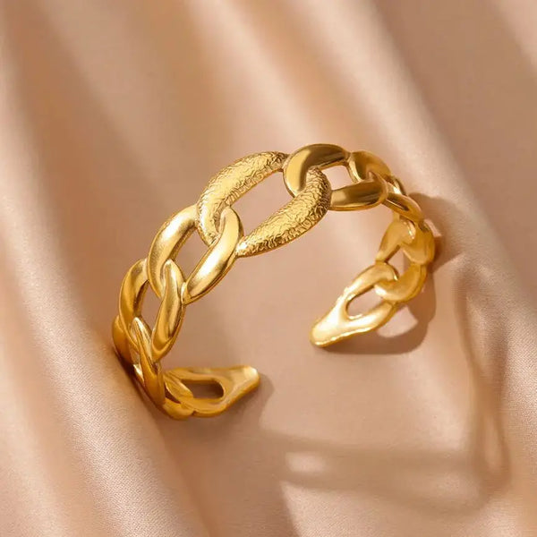 Golden Luxe Link Cuff Bracelet