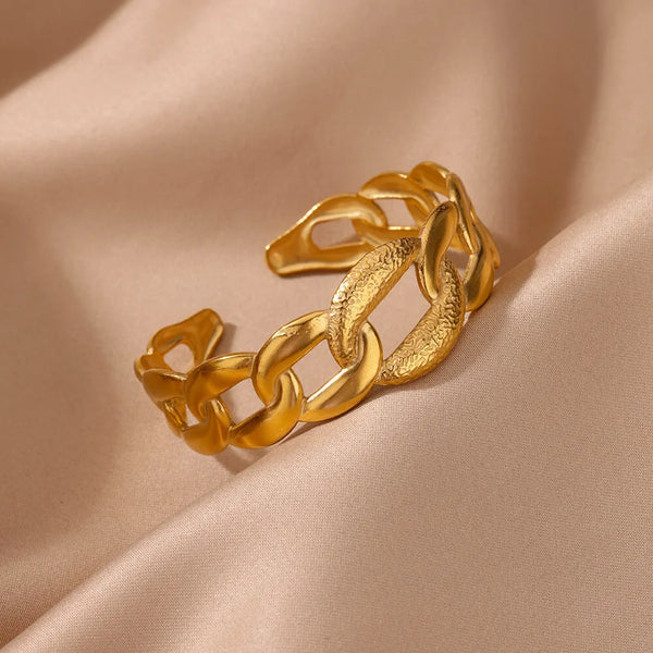 Golden Luxe Link Cuff Bracelet