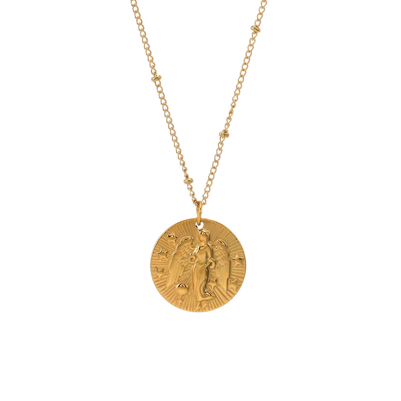 Zodiac Golden Amulet Necklace