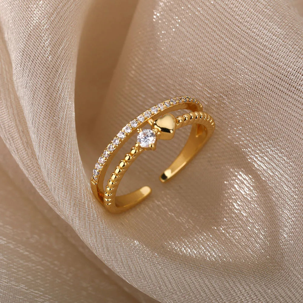 Heart Stackable Rings