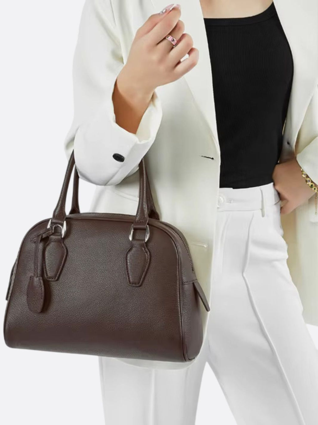 Classic Genuine Leather Office Briefcase Bag - Oreela