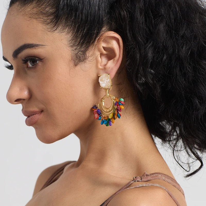 Vintage Rhinestone Drop Earrings