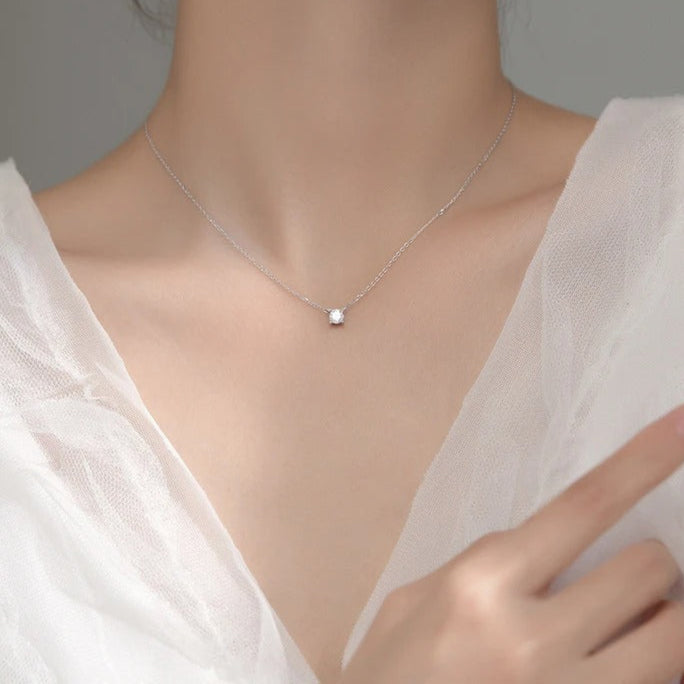 Sterling Silver Geometric Pendant Necklace