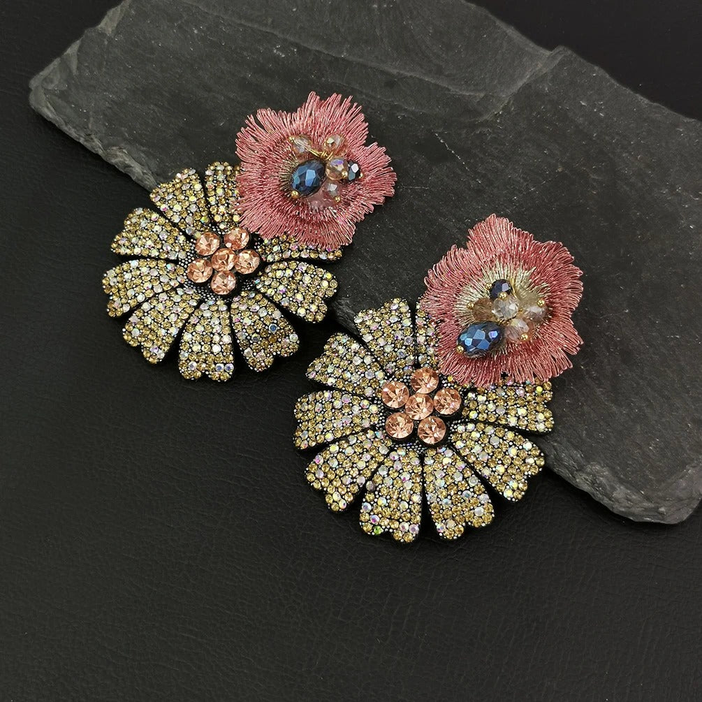 Rhinestone Crystal Dangle Earrings