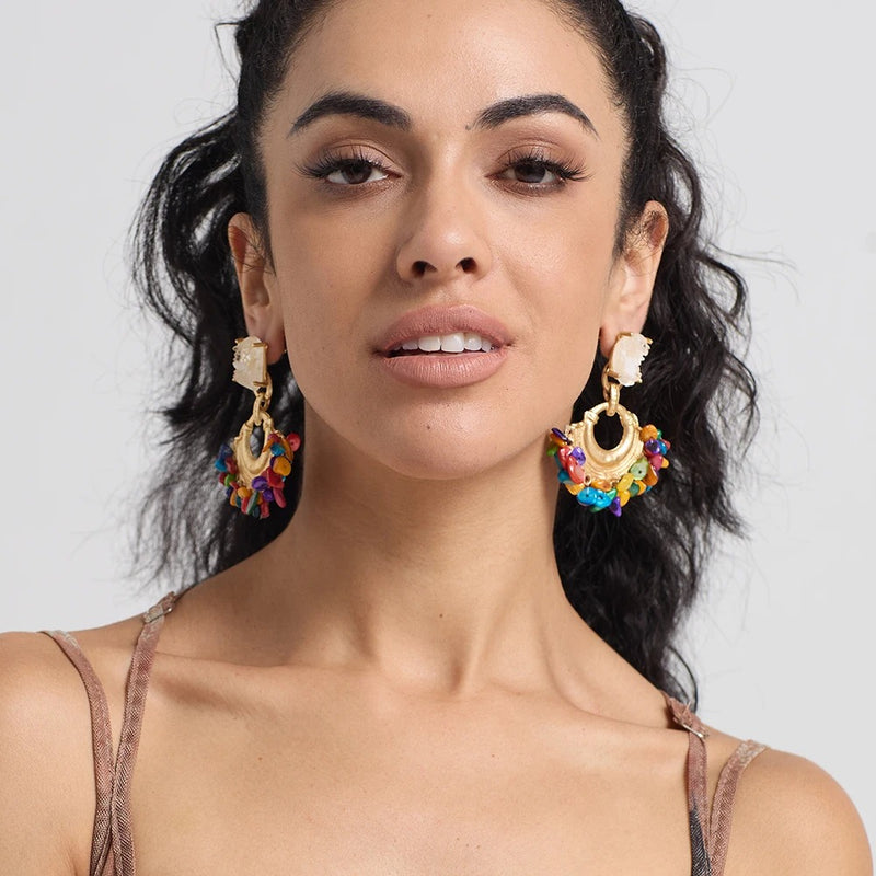 Vintage Rhinestone Drop Earrings