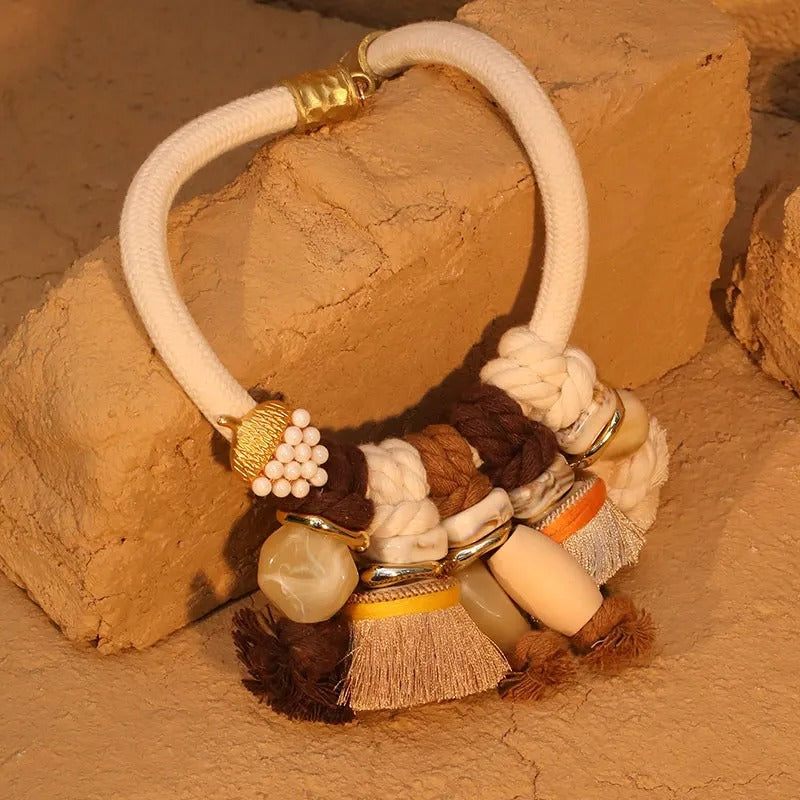 Handmade Chunky Collar Beaded Necklace