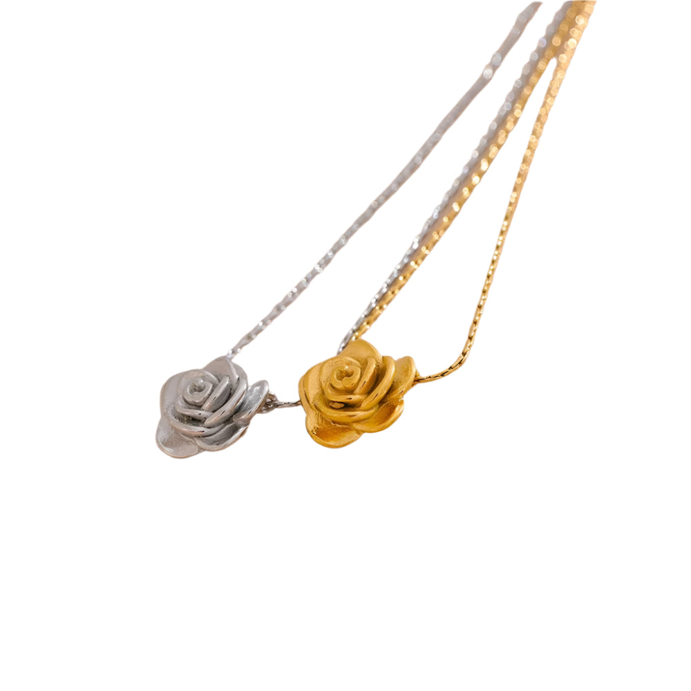 18K Gold Plated Flower Pendant Necklace