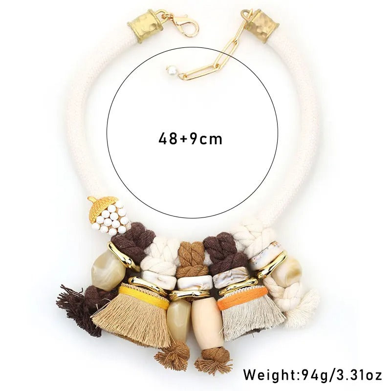 Handmade Chunky Collar Beaded Necklace