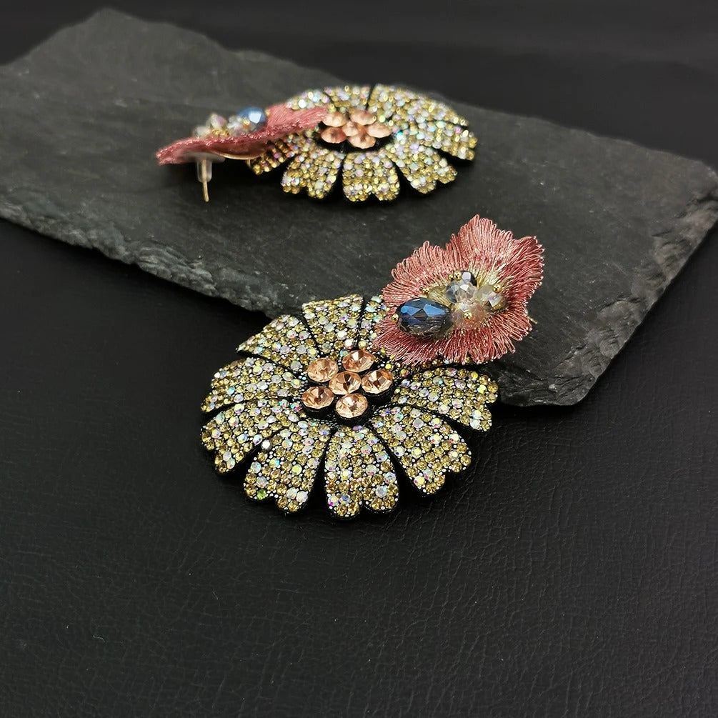 Rhinestone Crystal Dangle Earrings
