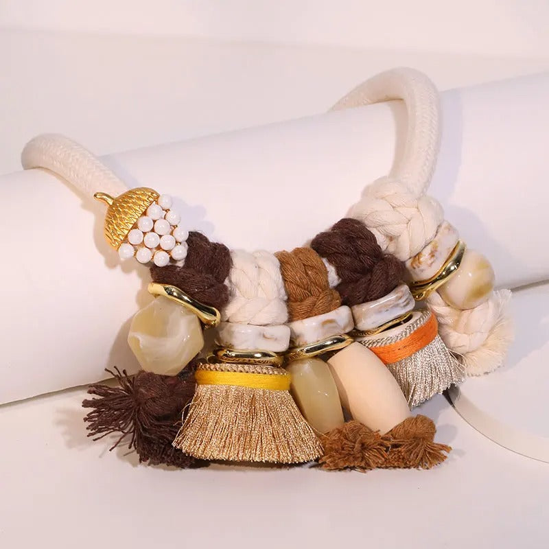 Handmade Chunky Collar Beaded Necklace
