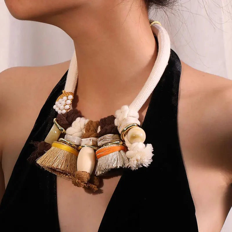 Handmade Chunky Collar Beaded Necklace