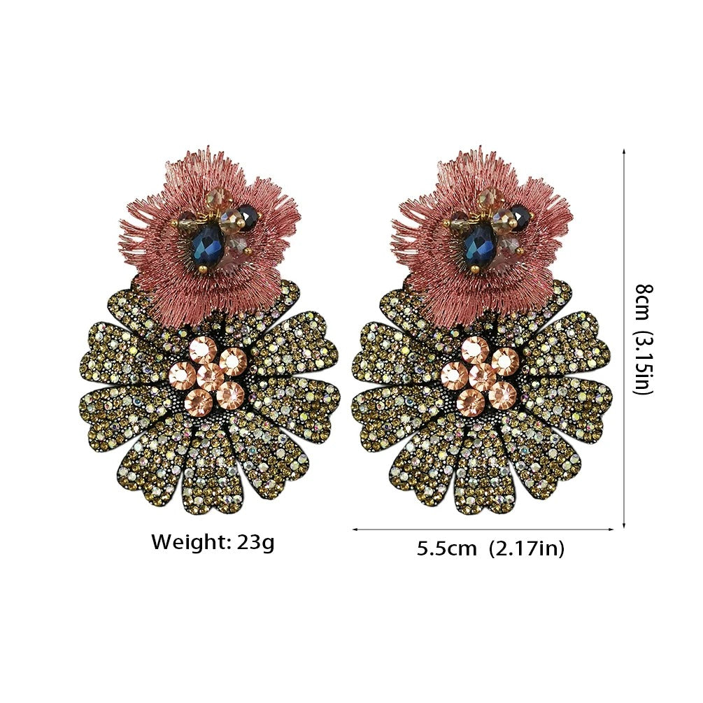 Rhinestone Crystal Dangle Earrings