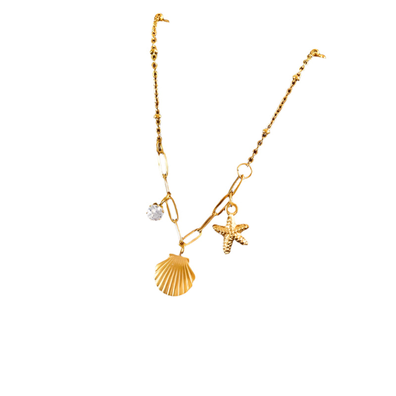 Elegant Sea Shell Pendant Necklace