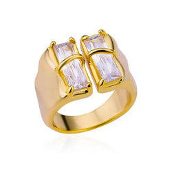 Dual Radiance Gold Ring