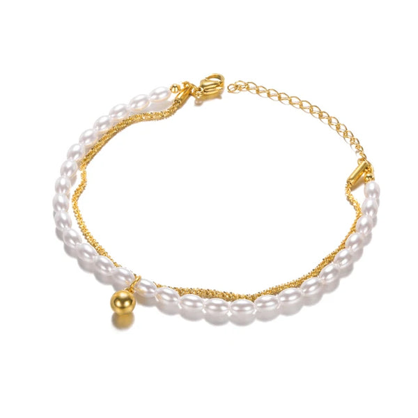 Gia Gold Pearl Bracelet